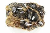 Gemmy Cassiterite Crystals on Siderite - Viloco Mine, Bolivia #246689-1